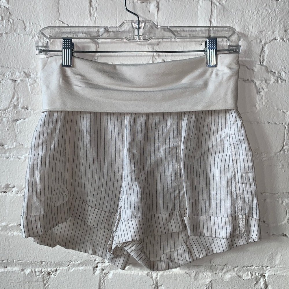 Linen Striped Shorts